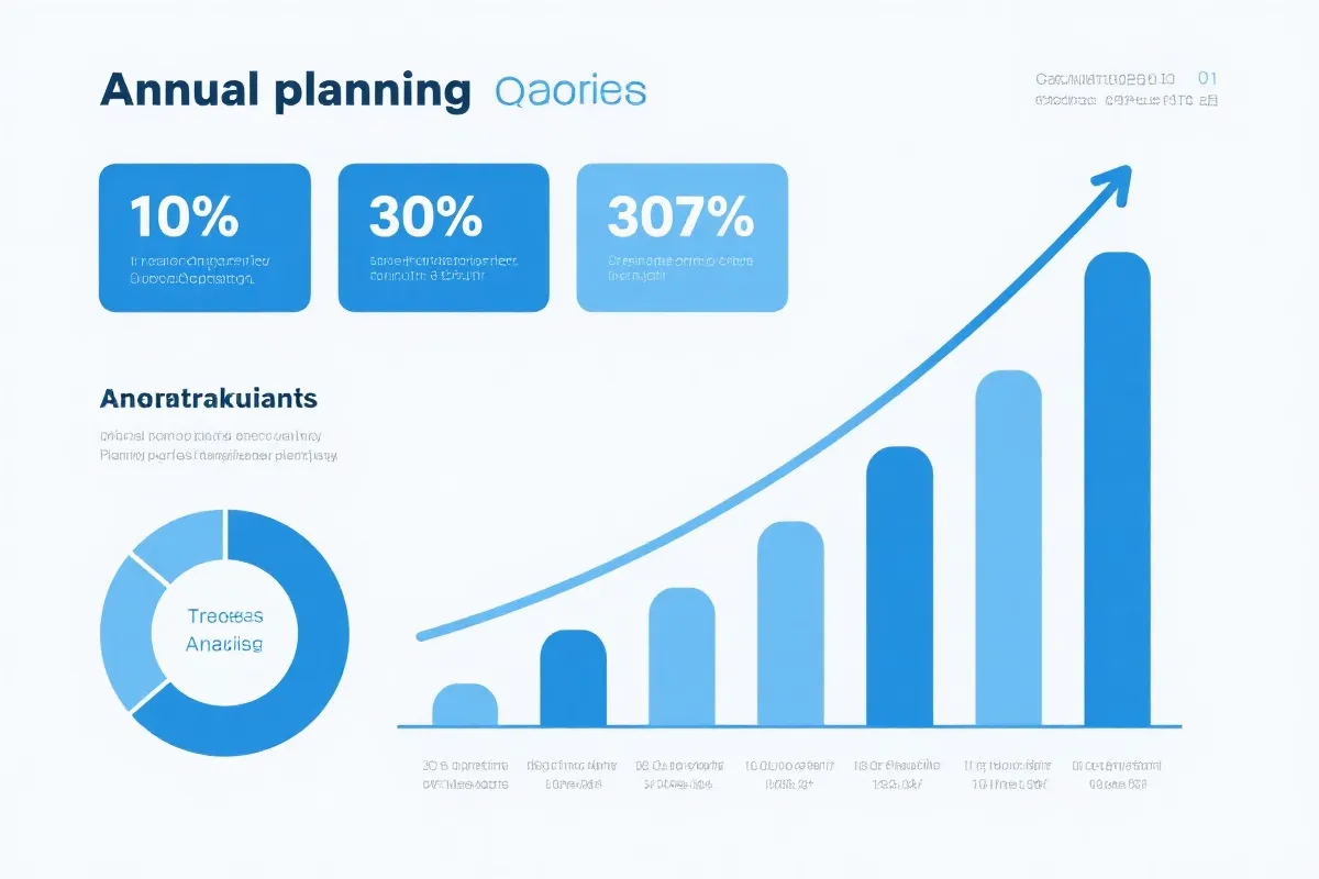 年度计划与趋势分析示意图